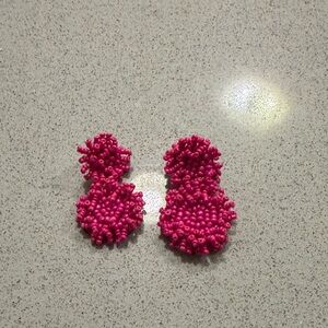Pink Beaded Earrings